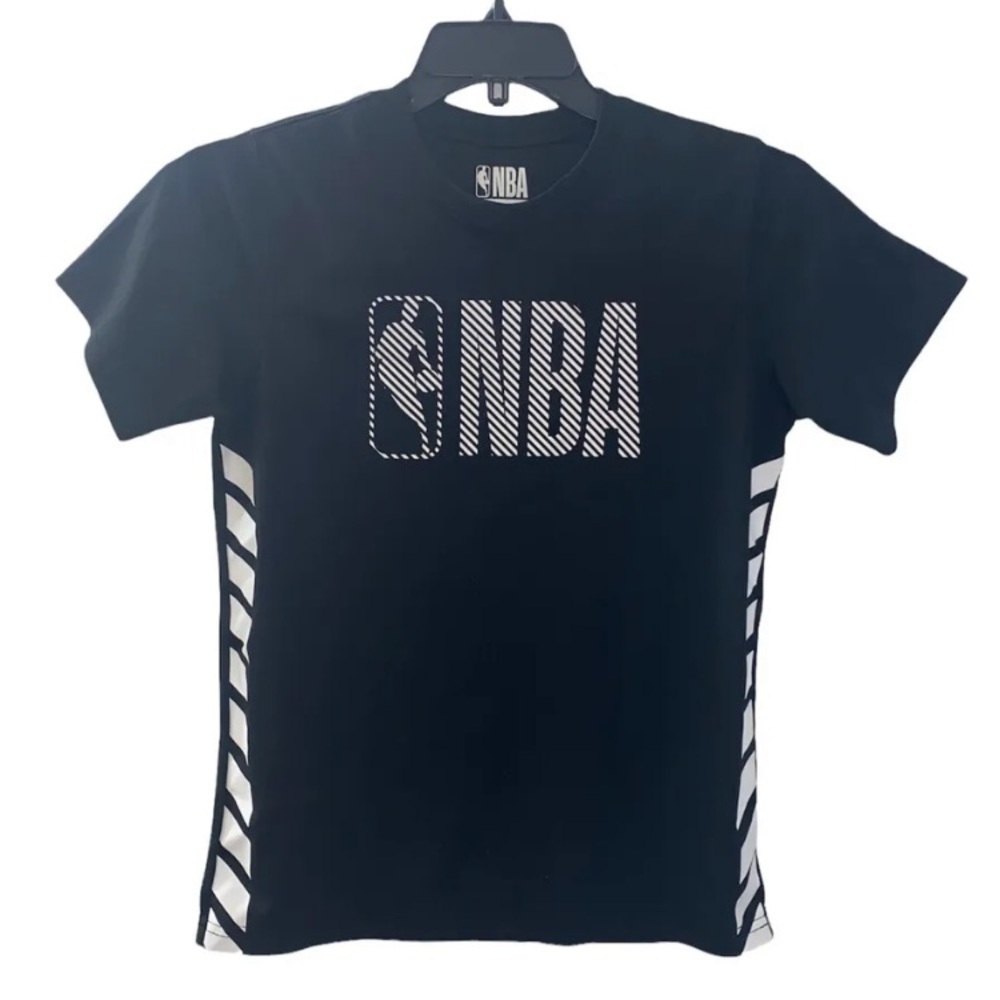 NBA Boys T-Shirt - Black Tee - Size Large 14-16 - Kids Basketball Shirt